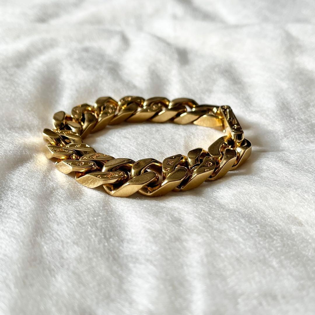 ルイヴィトン　ブレスレット　ゴールド ブラスレ　チェーンリンクス　M