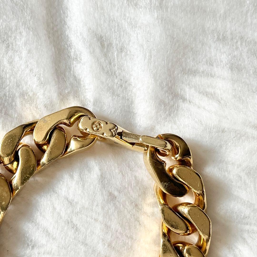 ルイヴィトン　ブレスレット　ゴールド ブラスレ　チェーンリンクス　M