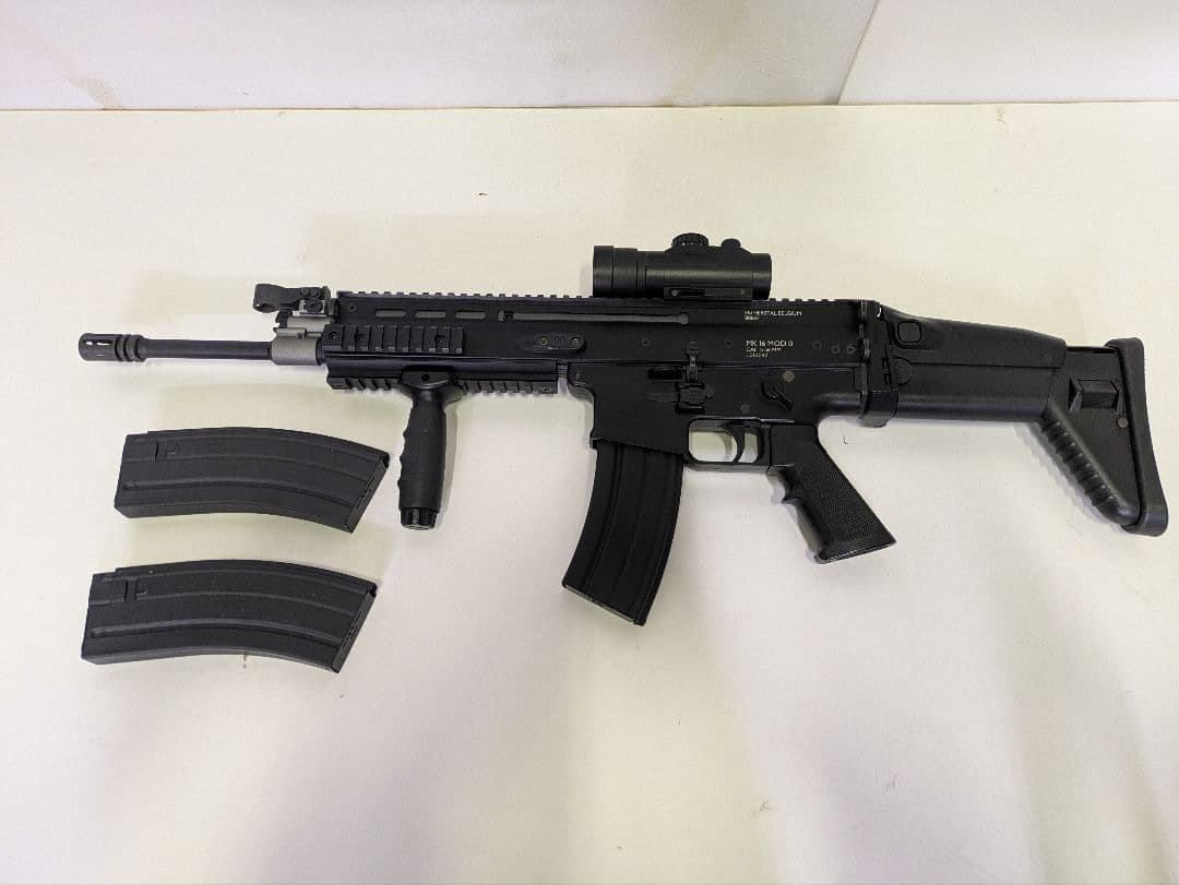 東京マルイ SCAR-L ブラック 次世代電動ガン 中古 多段マガジン3本付き