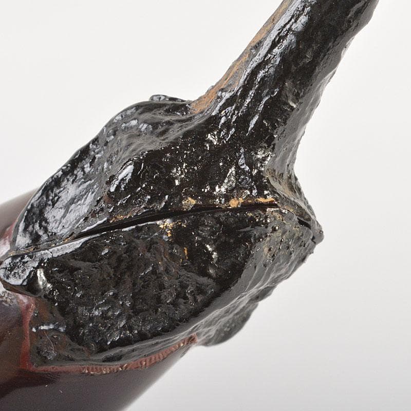 茶道具　輪島塗名工　細川幽斎造　茄子香合　共箱　V　6825