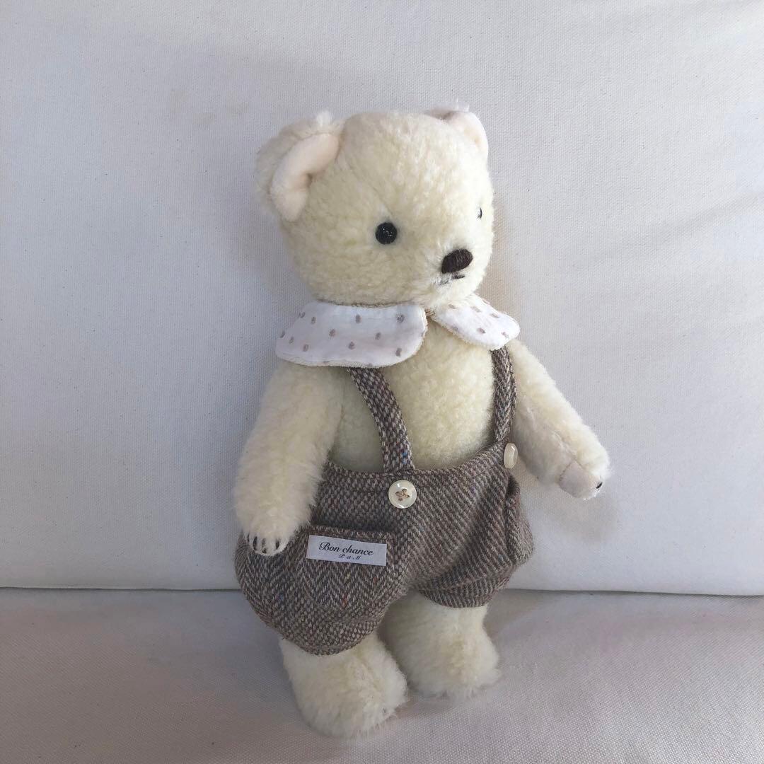 ハンドメイド　しろくまくんの冬支度　アルパカ&ウールのぬいぐるみ