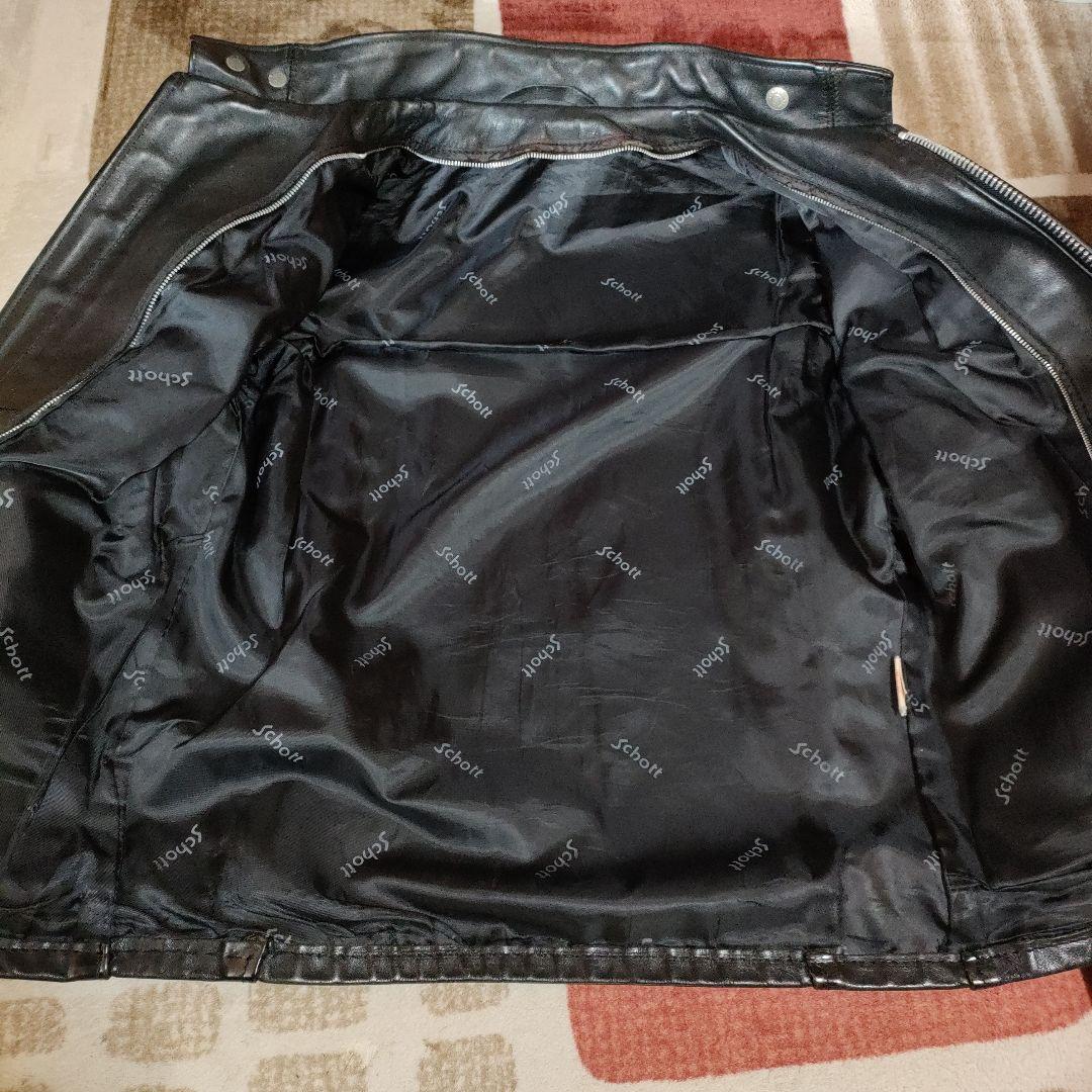 人気定番　Schott　立ち襟シングルライダースジャケット　641 　３６
