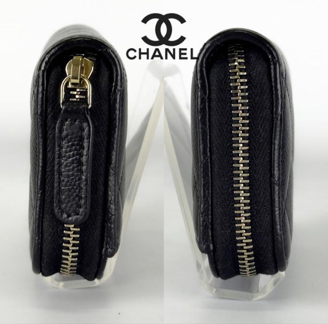 新型タイプ　限定 シャネル　マトラッセ　ジップ　ケース　小銭入れ