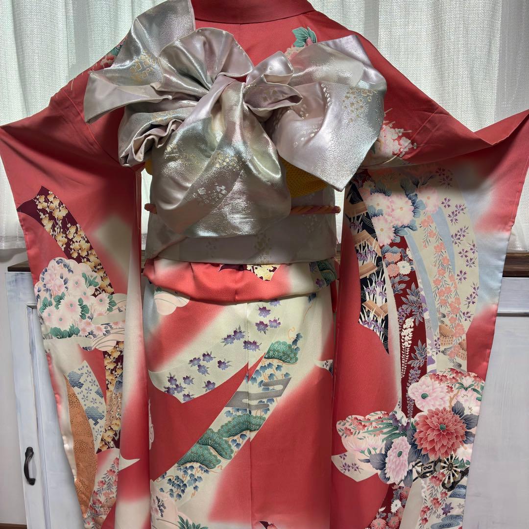 〖ミ様〗【振袖フルセット】+着付小物セット 束ね熨斗 豪華古典柄 7点セット