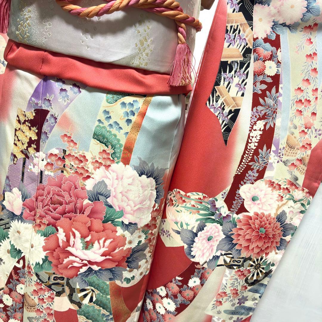 〖ミ様〗【振袖フルセット】+着付小物セット 束ね熨斗 豪華古典柄 7点セット