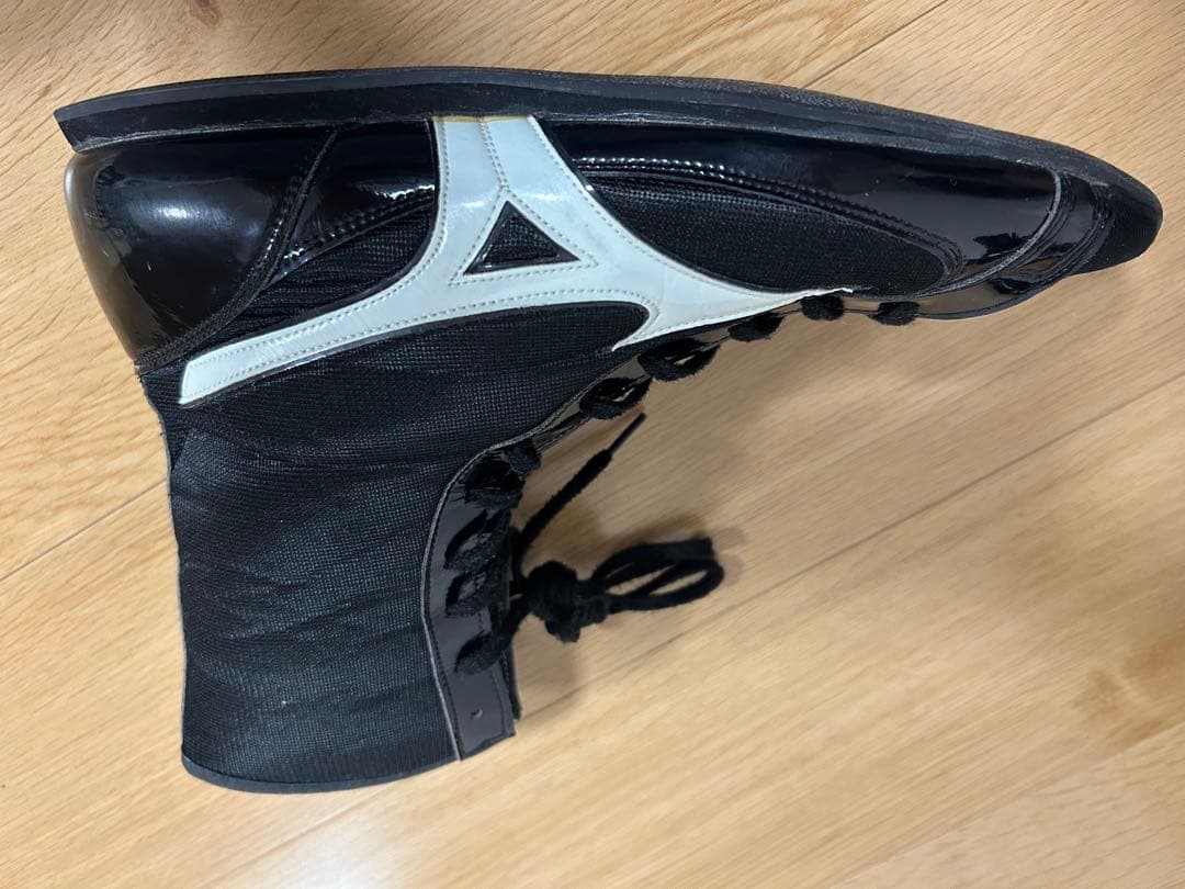 Mizuno ミズノ ボクシング(リング)シューズ 黒/白 ハイカット27cm