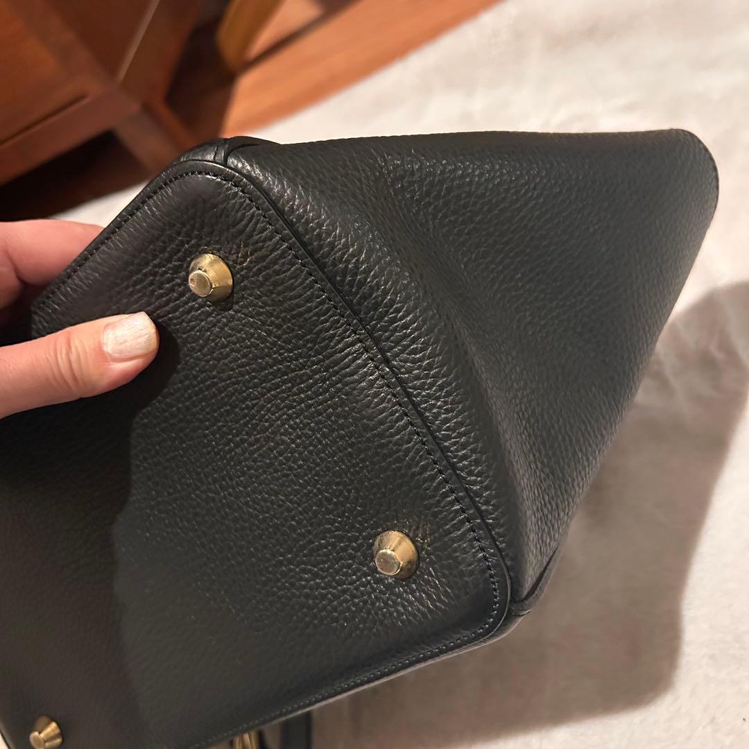 CHRISTIAN VILLA ブラックトートバッグ　ショルダーバッグ