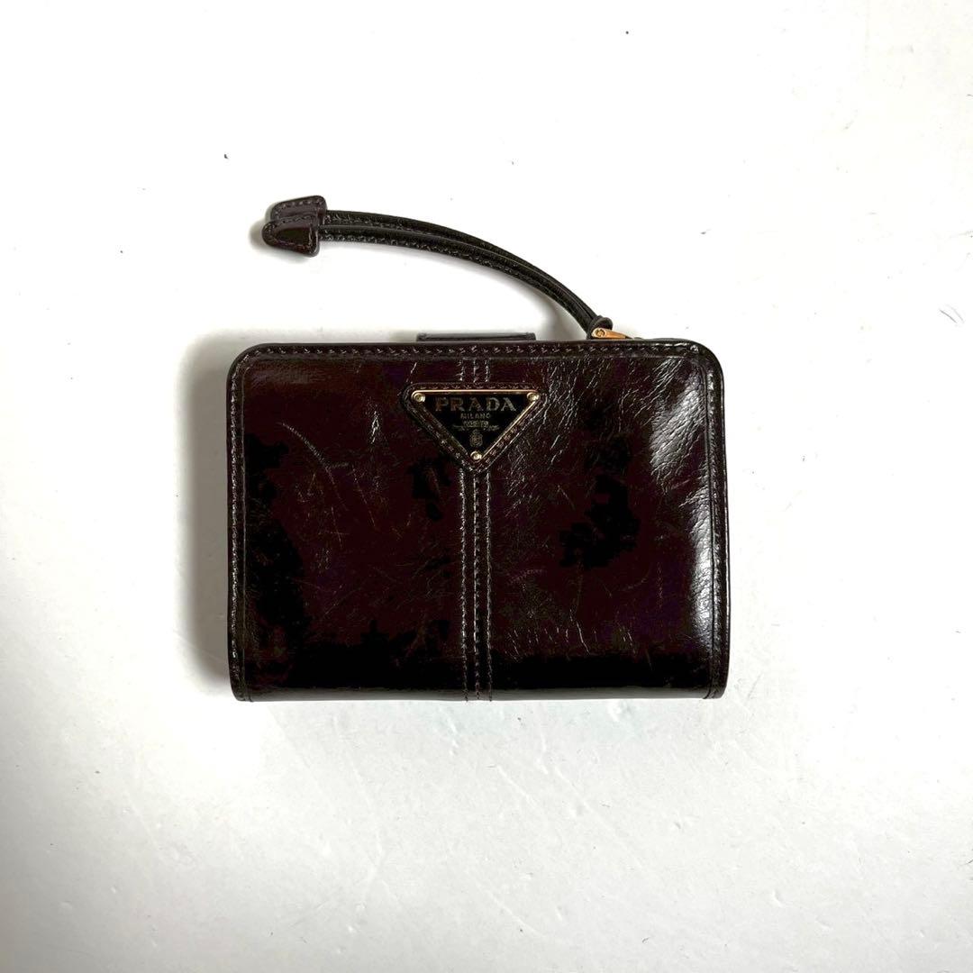 【現行・極上美品✨】RFID掲載 プラダ ソフトルックスレザー 二つ折り財布