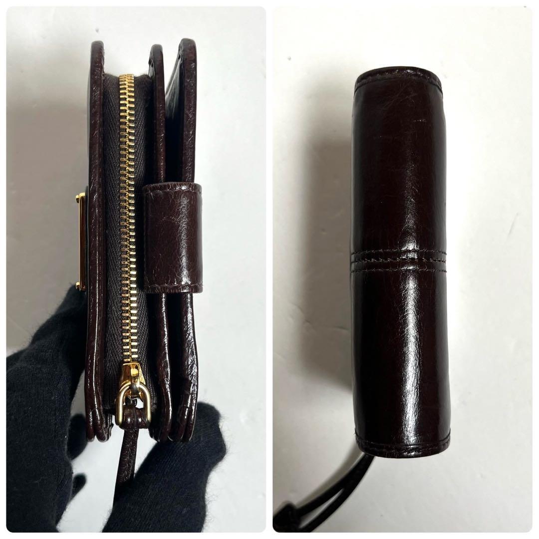 【現行・極上美品✨】RFID掲載 プラダ ソフトルックスレザー 二つ折り財布