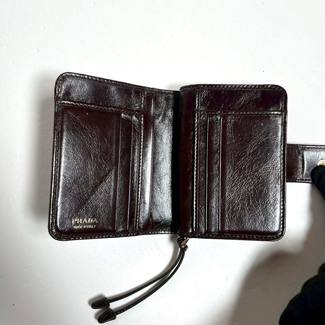 【現行・極上美品✨】RFID掲載 プラダ ソフトルックスレザー 二つ折り財布