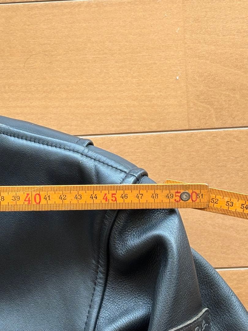 ブラック レザー シングルライダースジャケット