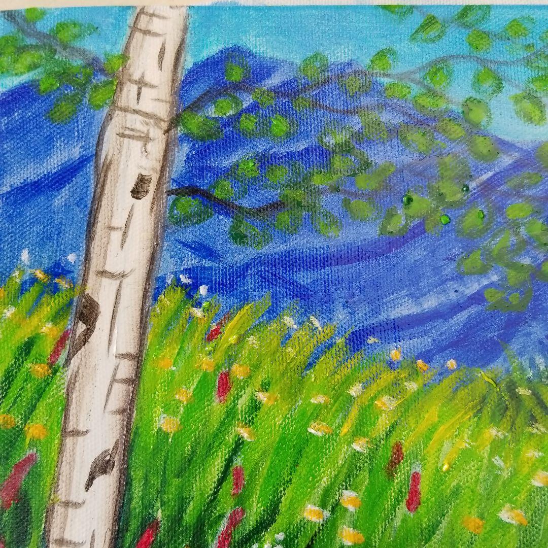 油絵　専用　遠足に来た　かわいいマロンちゃん