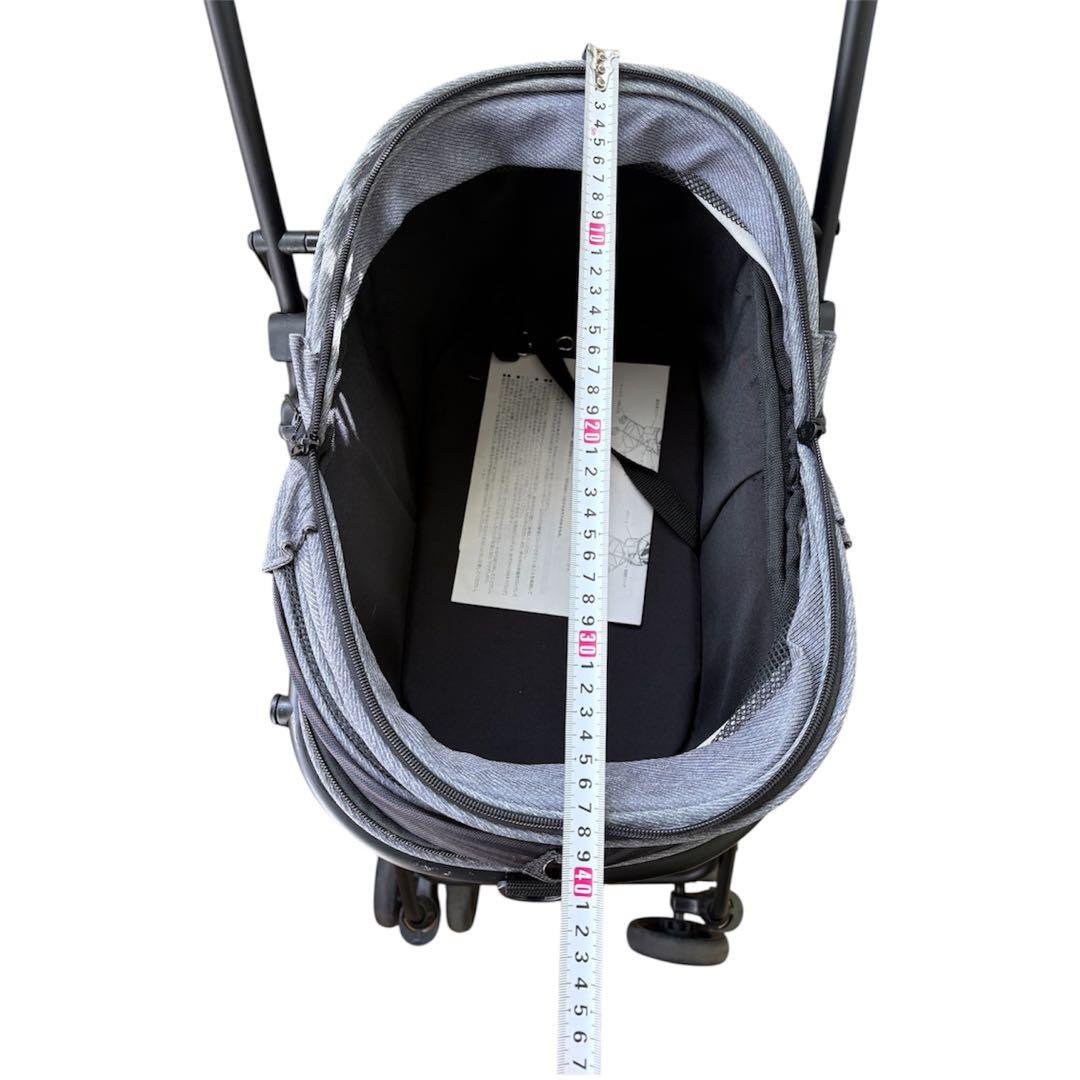 Richell ペット用カート キャリーカート グレー 折りたたみ式 箱付き