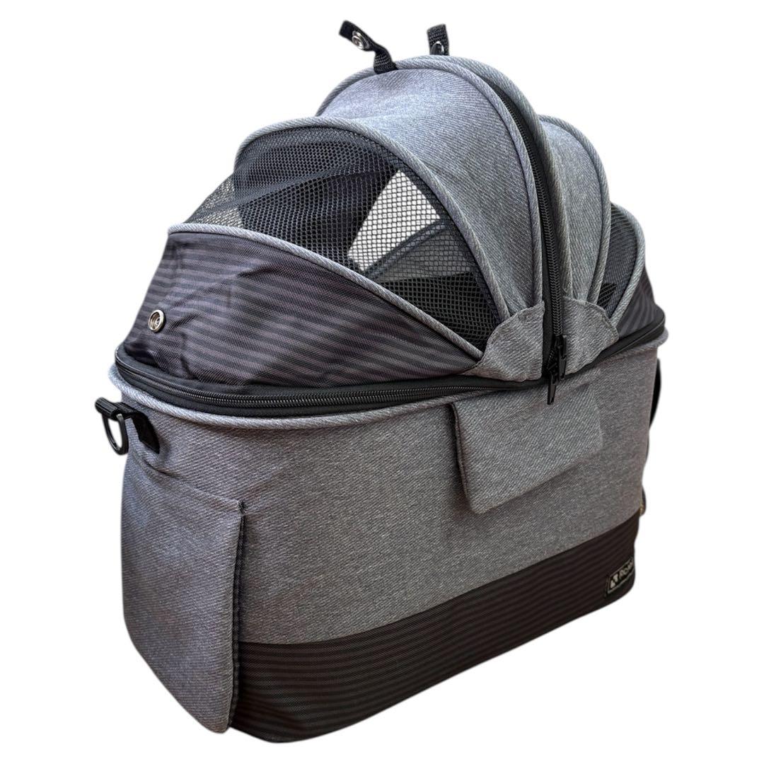 Richell ペット用カート キャリーカート グレー 折りたたみ式 箱付き