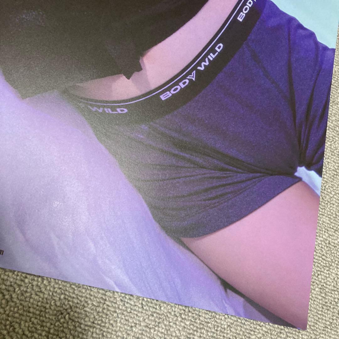 井川遥　BODY WILD FIT BOXER ポスター　美品　グンゼ　青　２