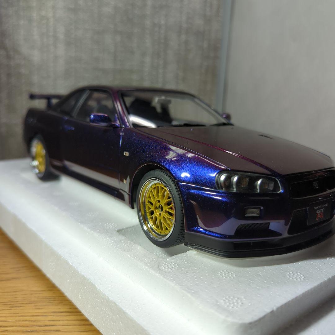 オートアート　GT-R 34　ミッドナイトパープル