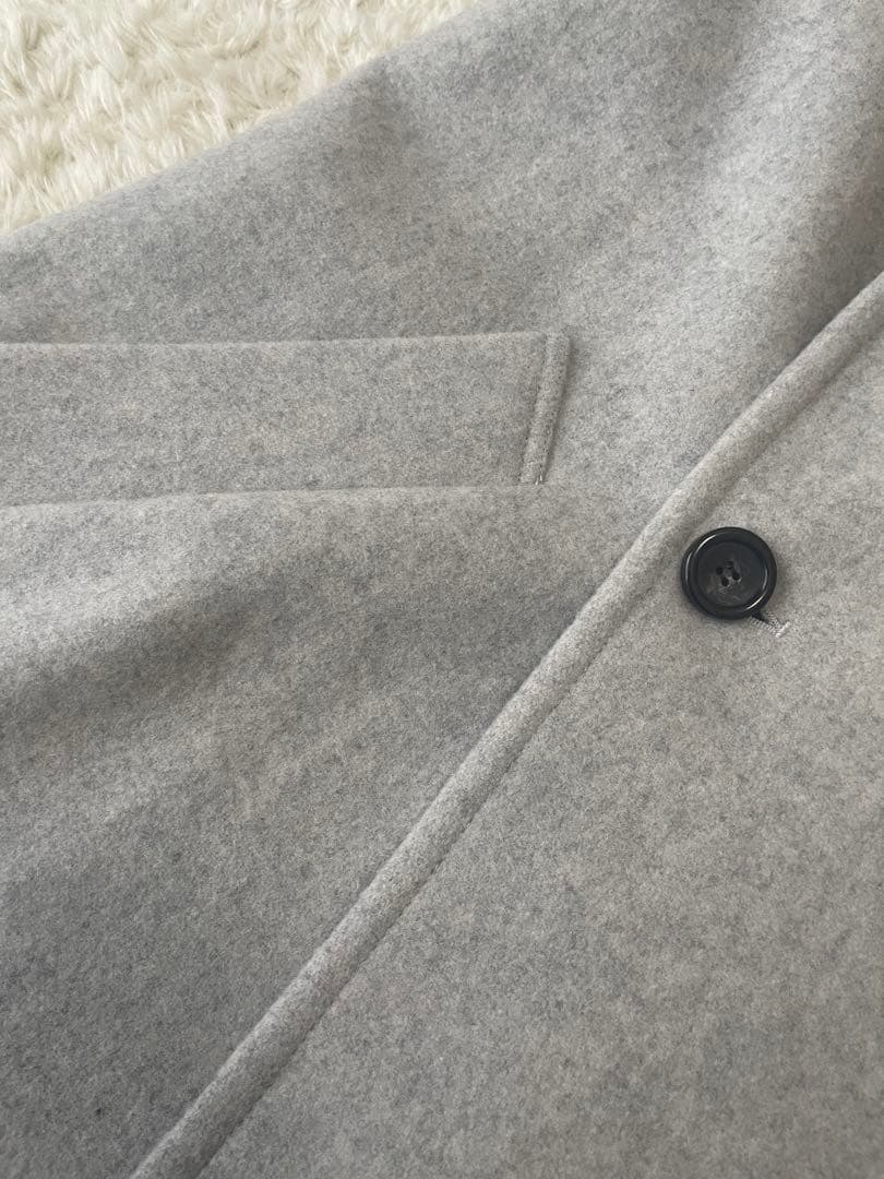 グレーウールコート