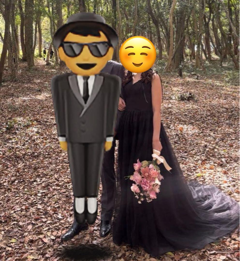 黒ドレス ブラックドレス キャミソールパーティードレス 前撮り　カラードレス