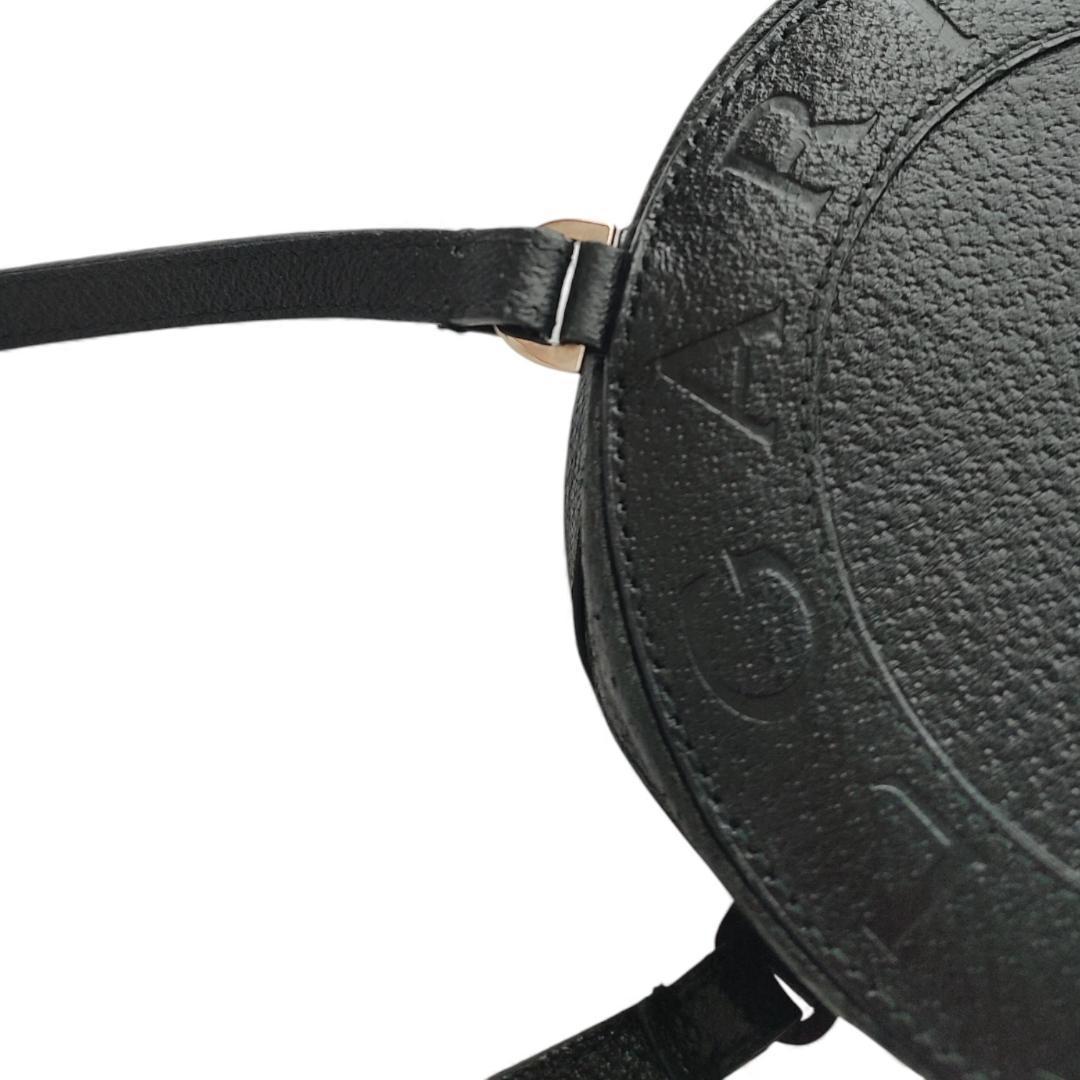 超美品 ブルガリ ミニ ショルダーバッグ ビーゼロワン ロゴ レザー ブラック