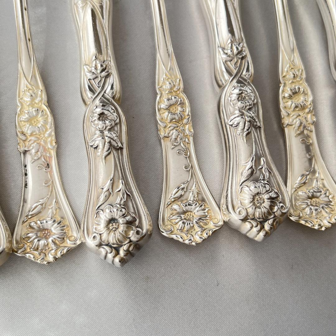 【WM A Rogers】アールヌーボー ディナーナイフ / フォーク 12本