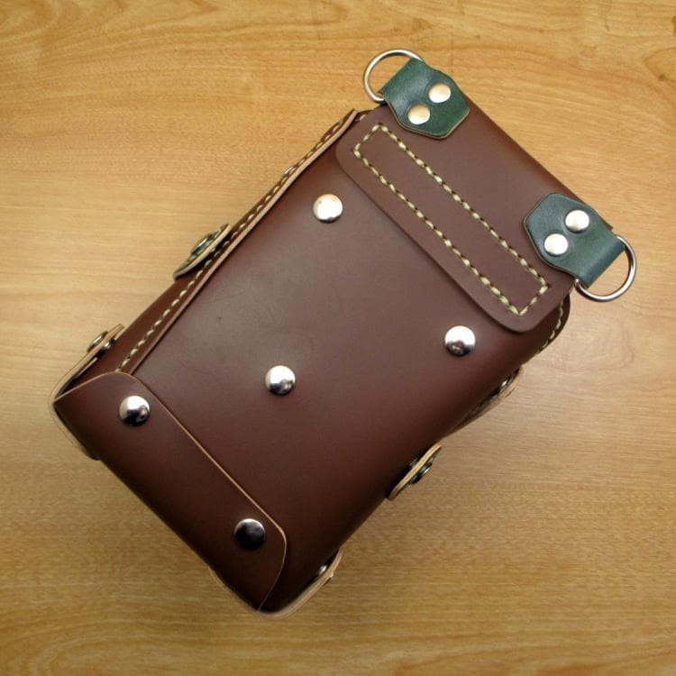 【トリマー向き】　ブラウン＆Dグリーン　８丁　シザーケース　TSC-13/CBC