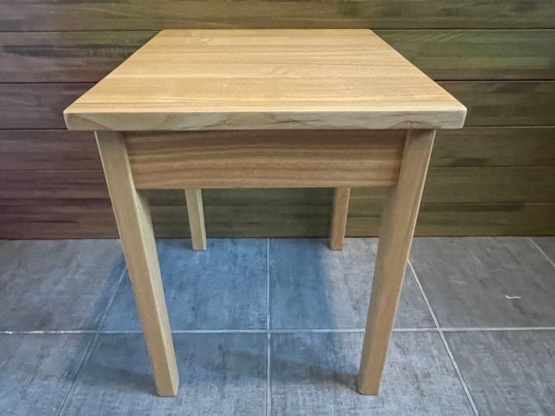 超美品■MUJI/無印良品■廃盤品 天然木タモ材 ベッドサイドテーブル■無垢材