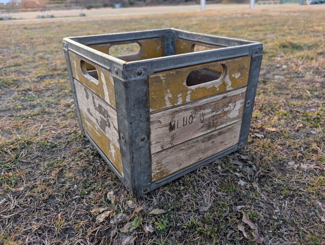ヴィンテージ アイアンウッドボックス 木箱 ミルククレート wooden box