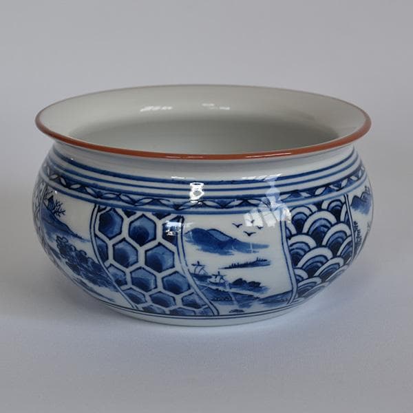 煎茶道 みずこぼし染付建水05