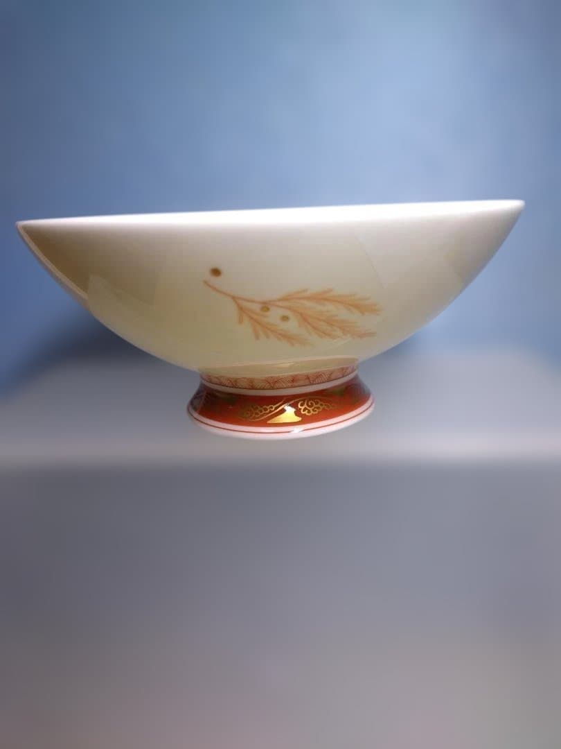 赤絵風景画茶碗