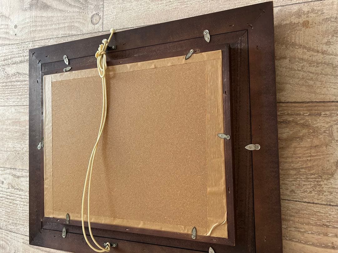 FARRE 油彩画 女性と陶器 木製フレーム