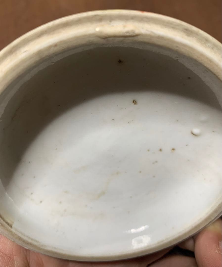 中国清時代　蓋物　粉彩　色絵  中国古玩　骨董品