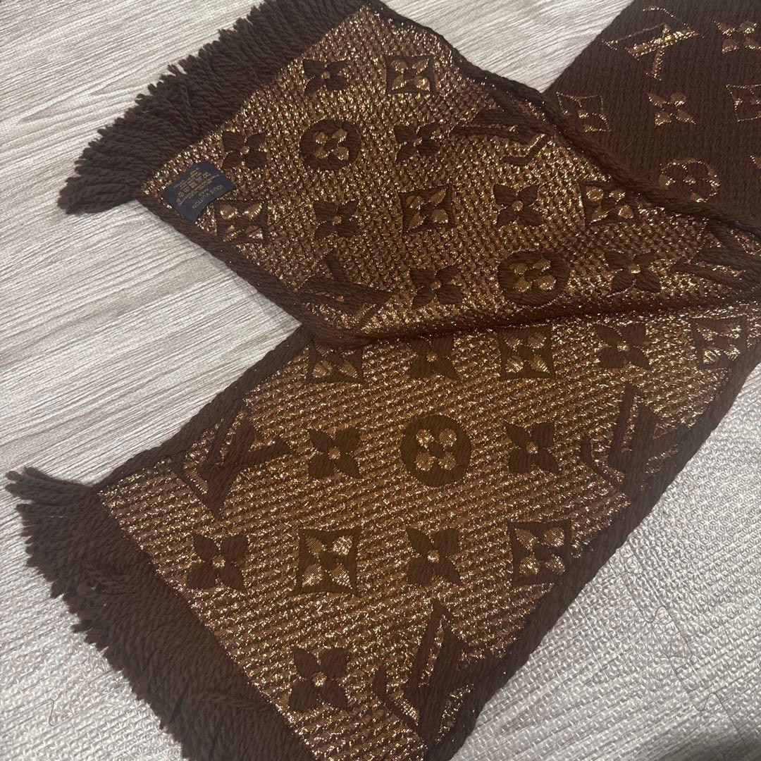 専用　ルイヴィトン エシャルプロゴマニア マフラー シャインマロン ブラウン