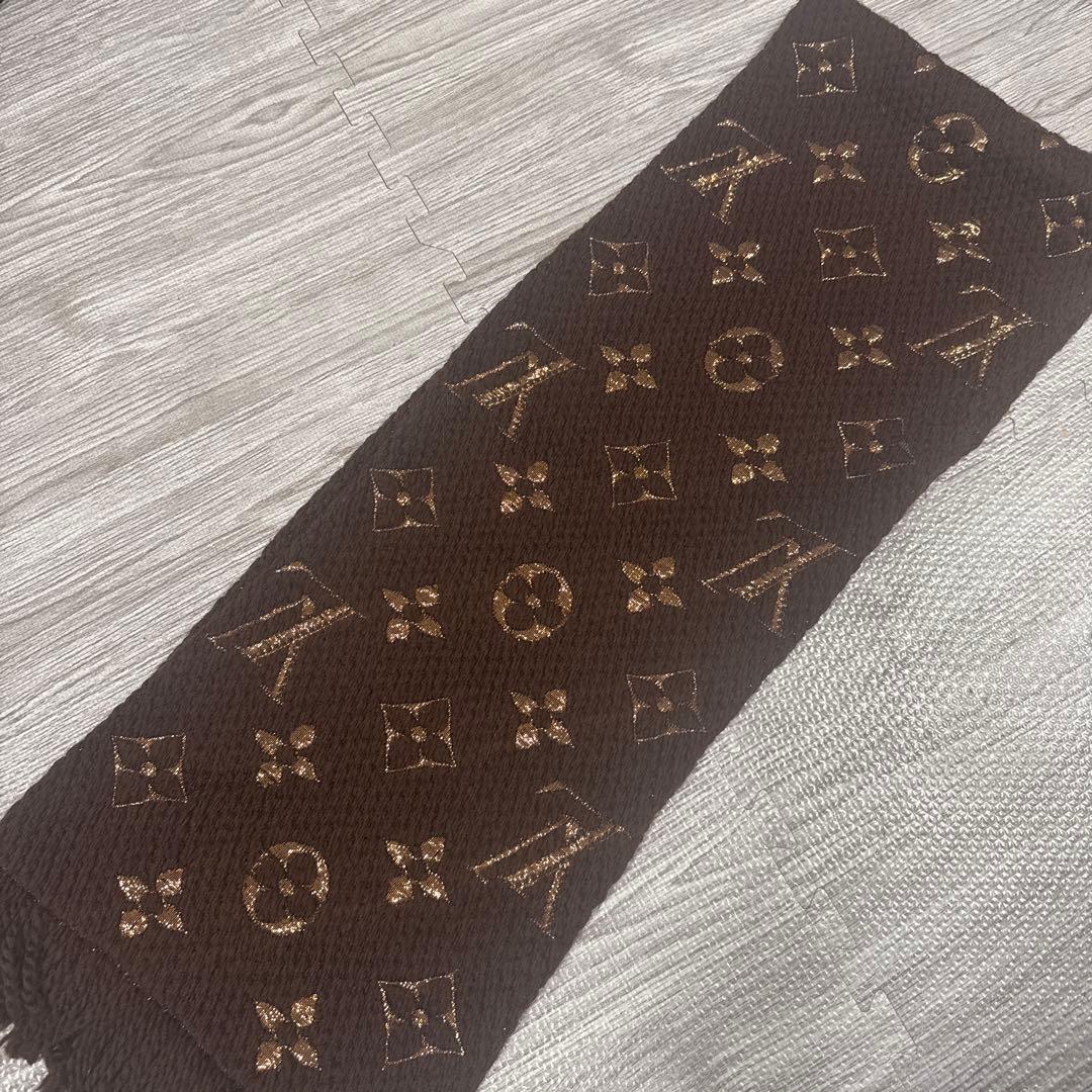 専用　ルイヴィトン エシャルプロゴマニア マフラー シャインマロン ブラウン