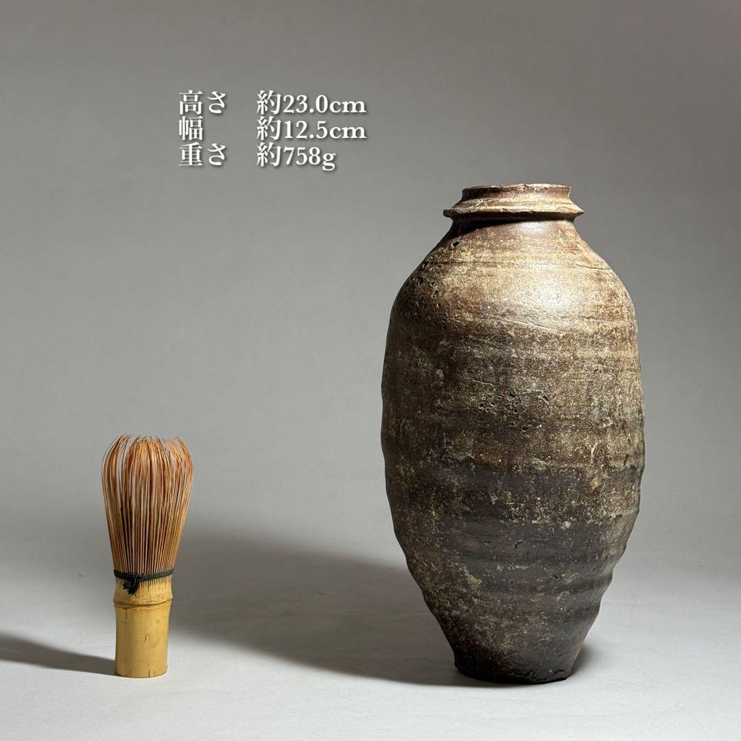 ◆粽花入 南蛮焼 焼締め 徳利 花活け 茶人好み 室町〜桃山時代◆