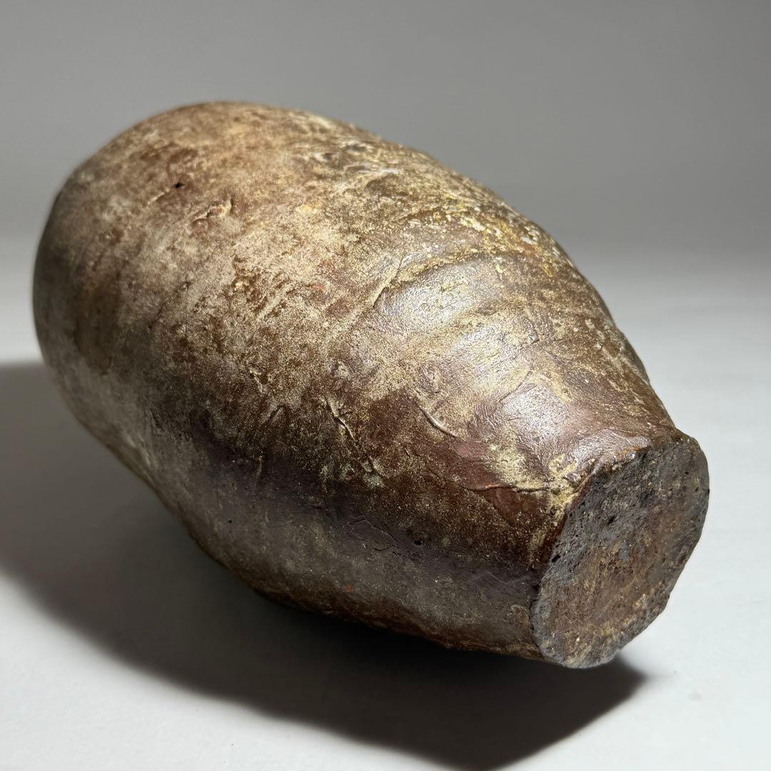 ◆粽花入 南蛮焼 焼締め 徳利 花活け 茶人好み 室町〜桃山時代◆