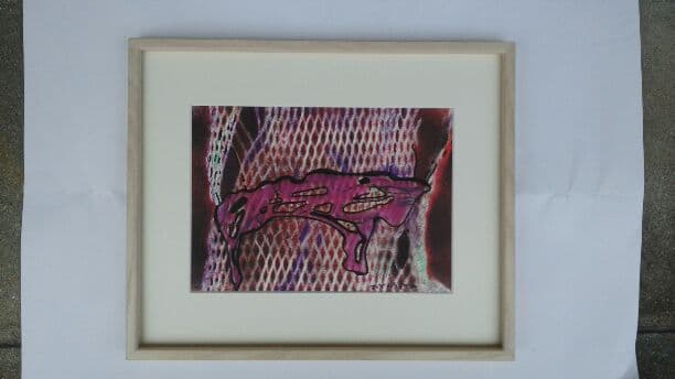 絵画　ミクストメディア　Ｆ４　漂う