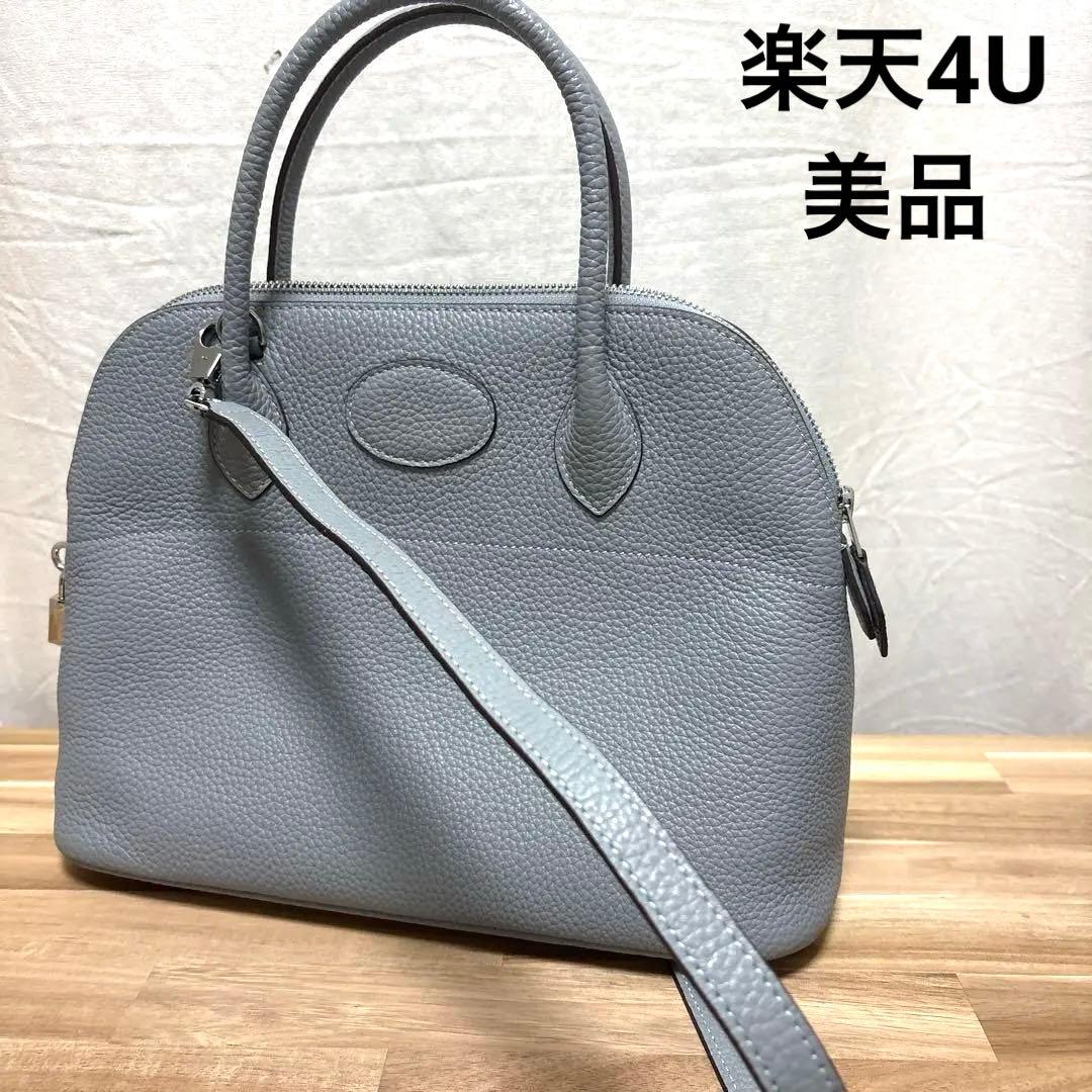 美品　楽天4U 廃盤品　本革　ブガッティハンドバッグ 2way 31サイズ