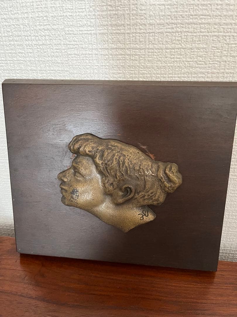 レリーフ　彫刻　ブロンズ　カミーユクローデル似　真鍮　ポートレート　希少