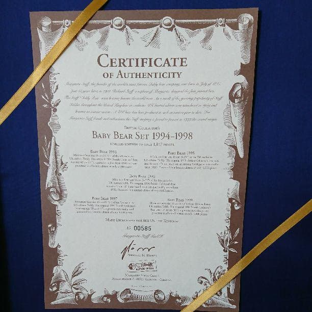 超レア物！超美品！限定白タグ！シュタイフ ベビーテディベアセット