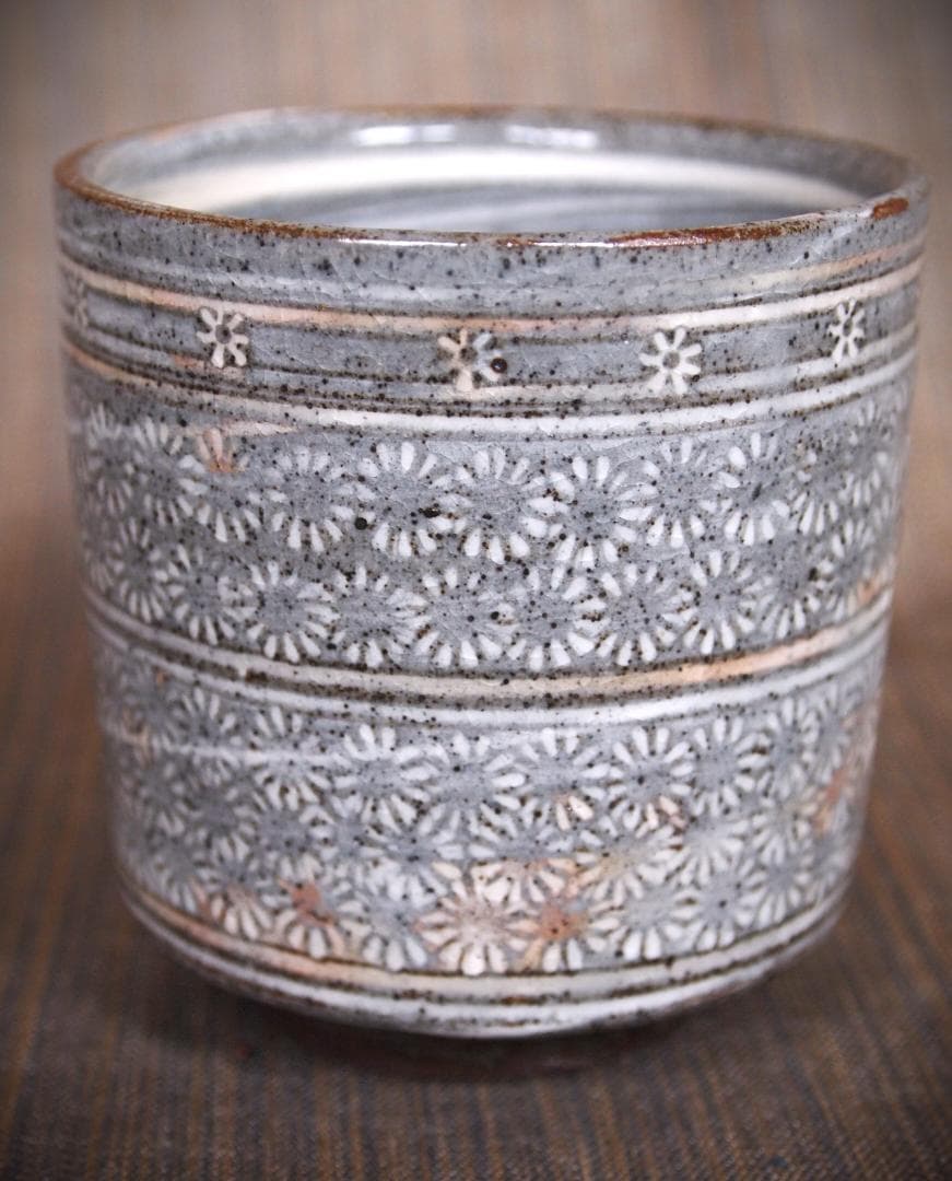 人気作家★中里隆【師：小山富士夫＆中里太郎右衛門】★唐津三島湯のみB★共箱