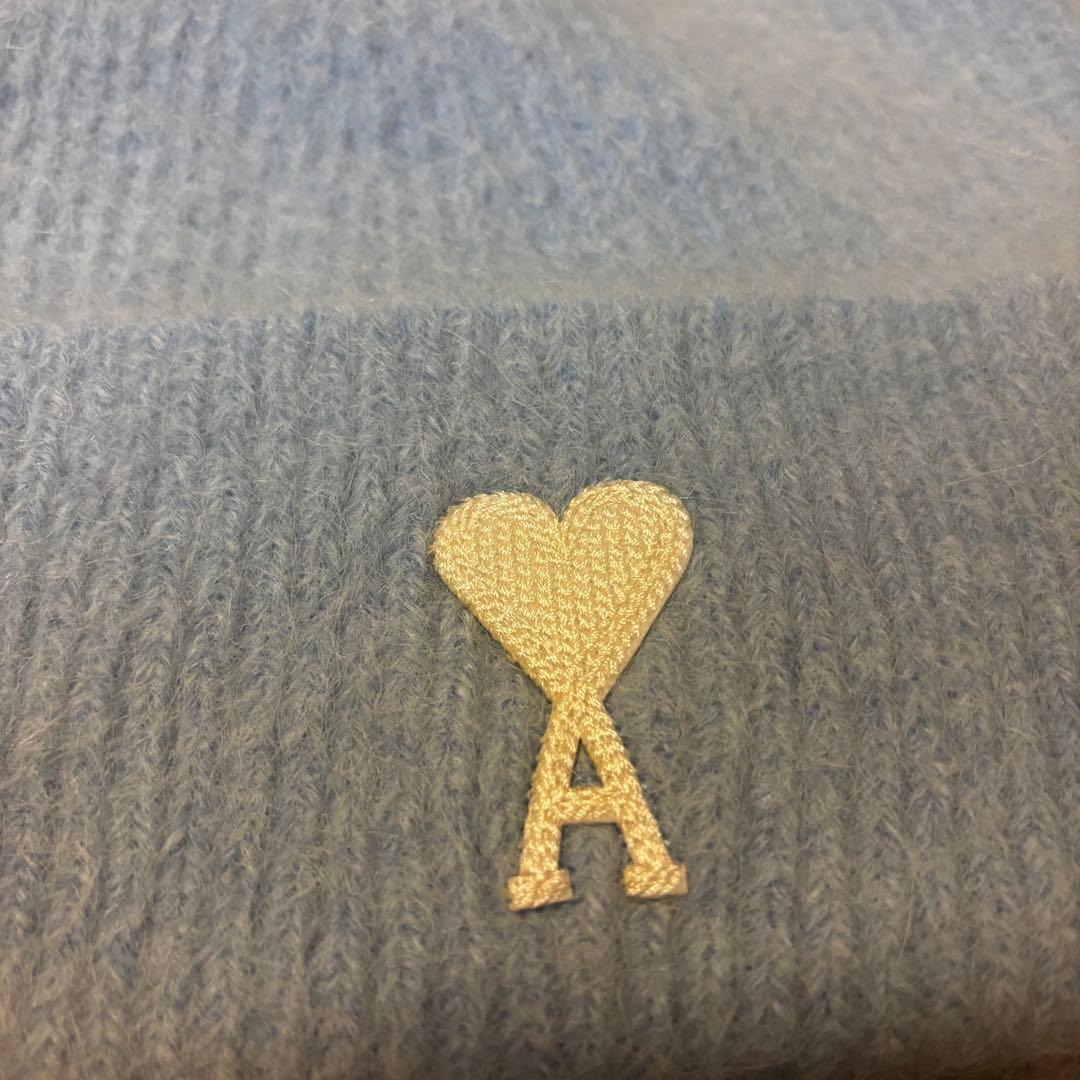 【新品未使用】amiparis★アミパリス ★ブルー★アルパカブレンドニット帽