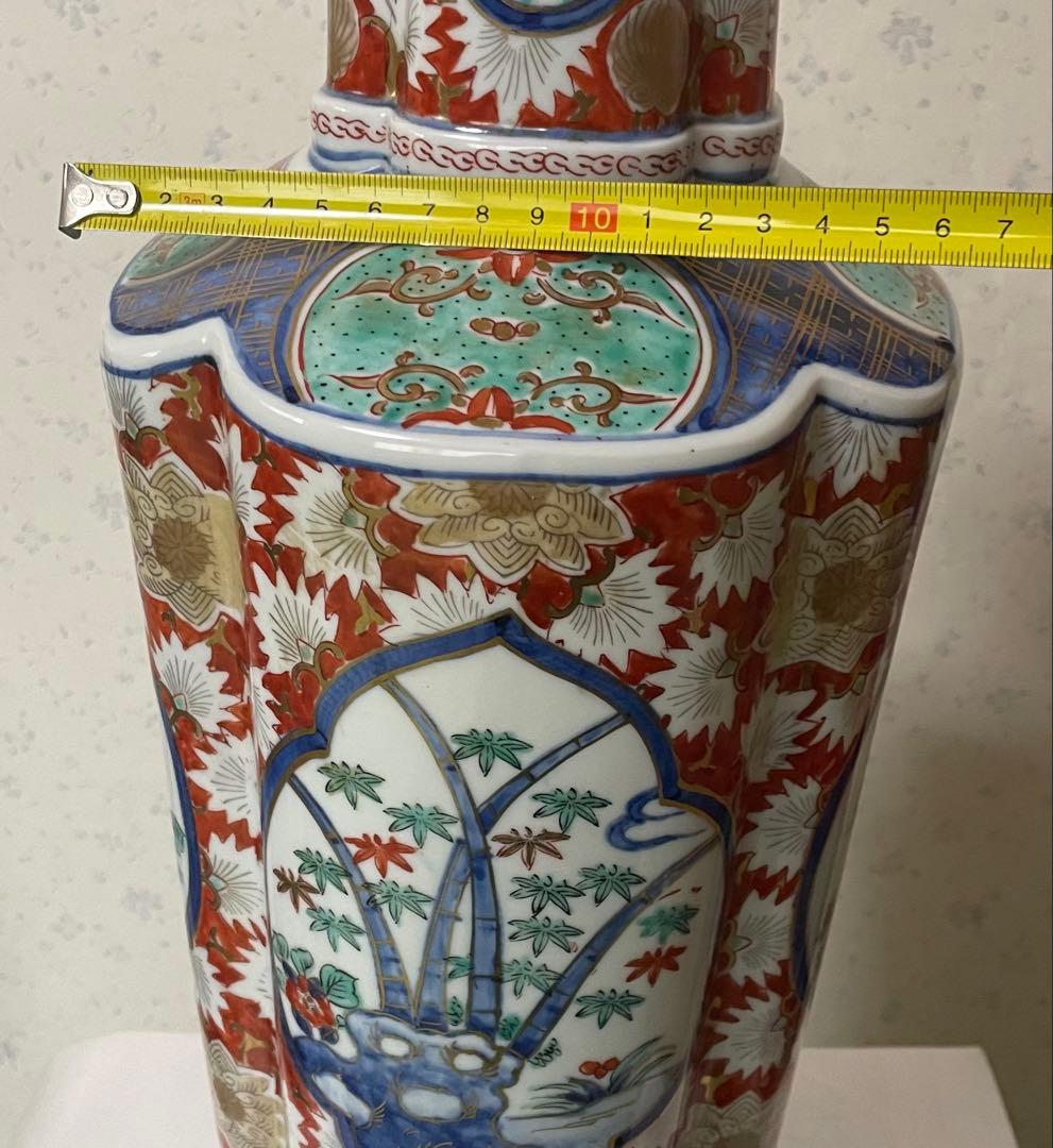 染付赤絵沈香壺　　骨董