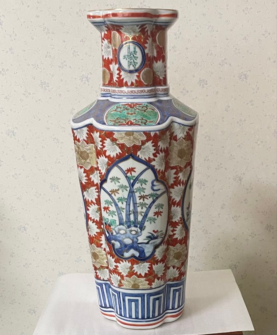 染付赤絵沈香壺　　骨董