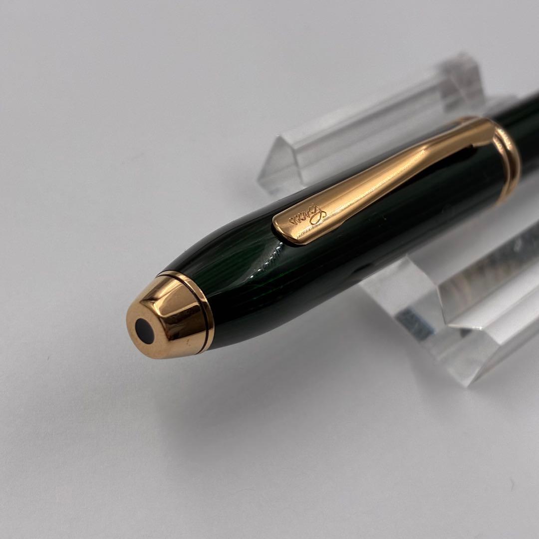 CROSS クロス タウンゼント 万年筆 グリーン 14Kペン先 細字F