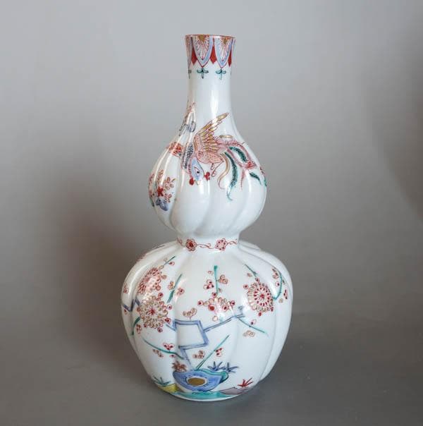 色絵花鳥文　瓔珞文　鳳凰文　神具　榊　花器　花瓶　酒器　徳利 1本　 2426