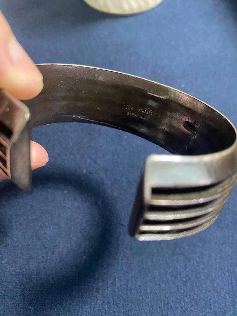 専用Tom Hawk スターリングシルバーブレスレットバングルトムホーク4ライン