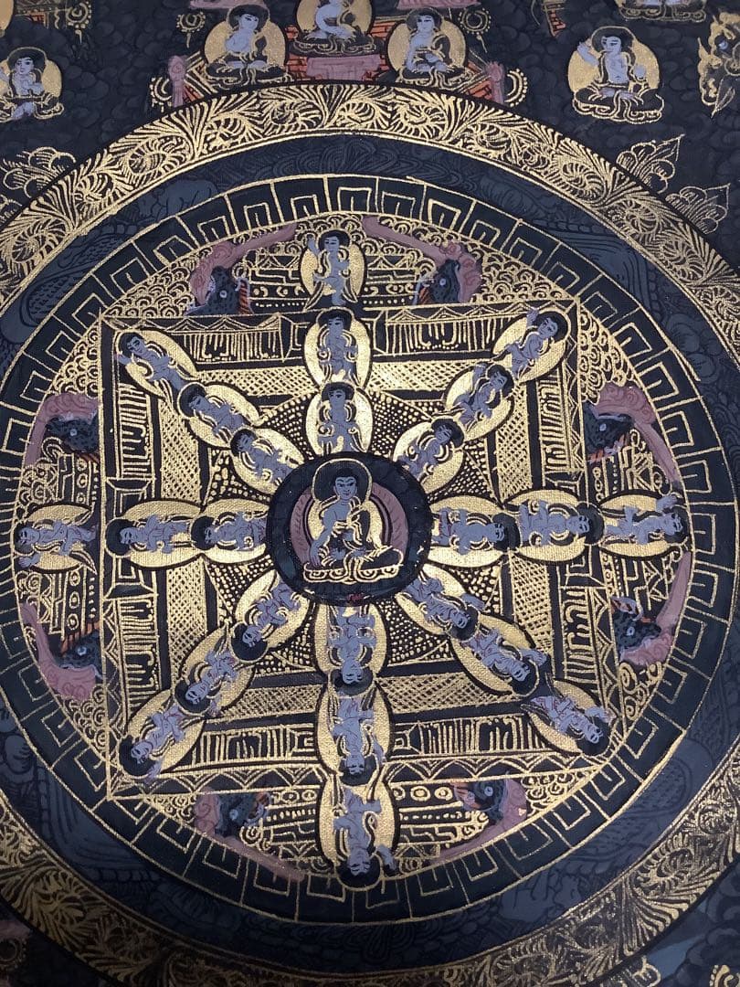 《 チベット密教　新品　1点物 》 手描き　曼荼羅　仏陀　釈迦　仏画　仏教　d1