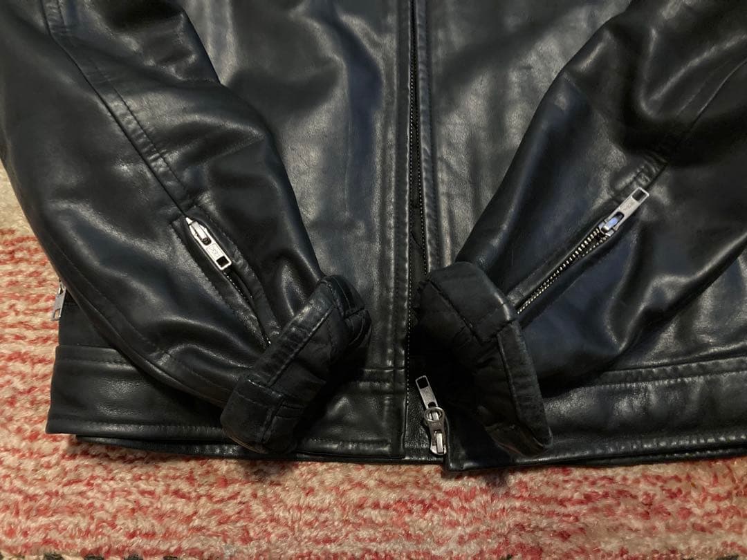 ユナイテッドアローズ　羊皮シングルライダースBEAUTY&YOUTH ブラック黒