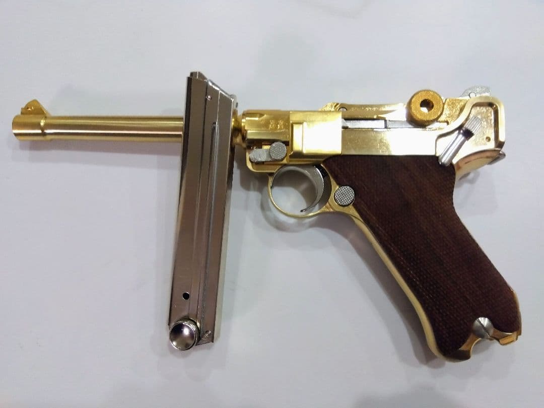 マルシン 金属製モデルガン LUGER P08 MARINE 木製グリップ