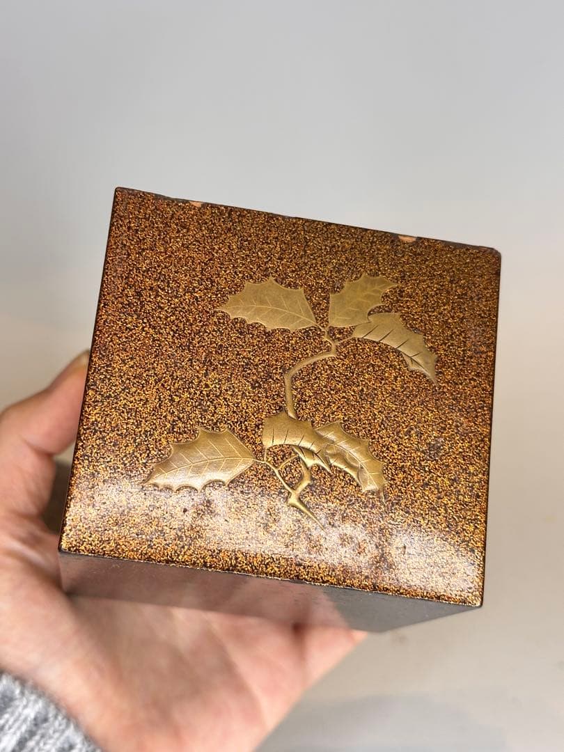 金蒔絵 方箱 時代物 傷有り 漆芸 骨董品